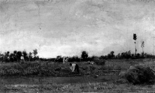 Charles François Daubigny - Landscape with Gleaners - Walters 3735