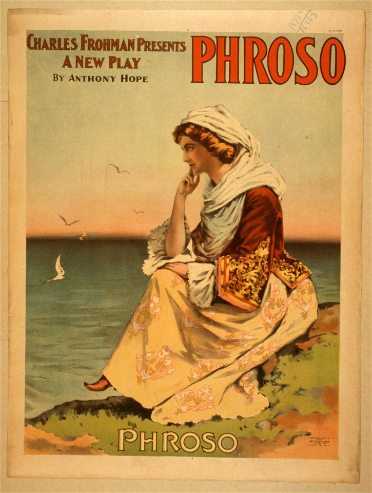 Charles Frohman presents a new play, Phroso by Anthony Hope. LCCN2014636360