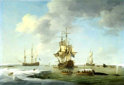 Charles Brooking (1723-1759) - Greenland Fishery, English Whalers in the Ice - BHC1035 - Royal Museums Greenwich