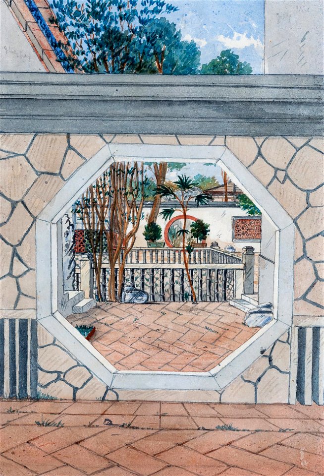 Charles Cooper-King - Cooper-King-Crop-98582 - Changchow- a courtyard in a mandarin’s house