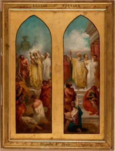 Charles Bonnegrâce - Esquisse pour l'église Saint-Bernard-de-la-Chapelle , Sainte Denis prêchant. Martyre de Saint Denis - PPP4517 - Musée des Beaux-Arts de la ville de Paris