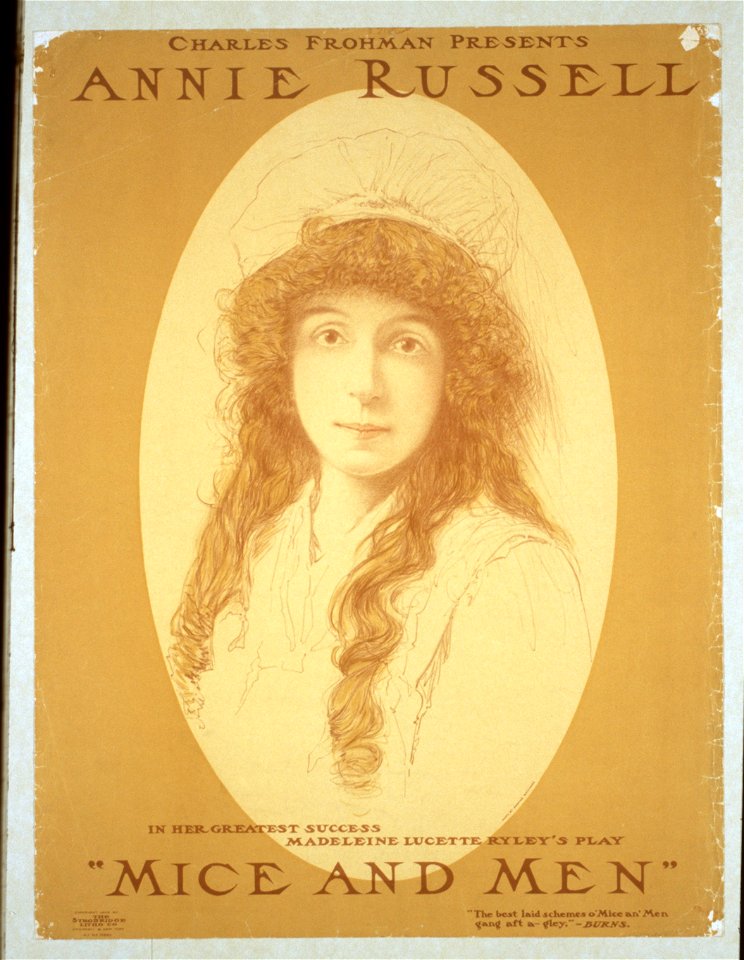 Charles Frohman presents Annie Russell in her greatest succuss Madeleine Lucette Ryley's play, Mice and men LCCN2014636745