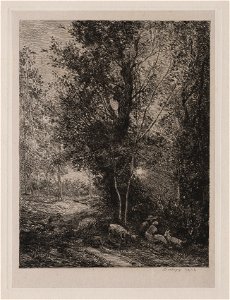 Charles François Daubigny (French, 1817-1878) - The Shepherd and Shepherdess - 2009.566 - Cleveland Museum of Art