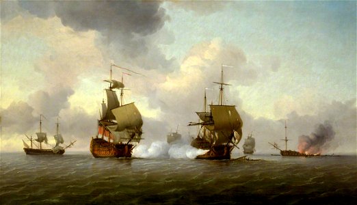Charles Brooking (1723-1759) - The Capture of the 'Glorioso', 8 October 1747 - BHC0371 - Royal Museums Greenwich