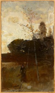 Charles Conder - The path from the woods - Google Art Project. Free illustration for personal and commercial use.