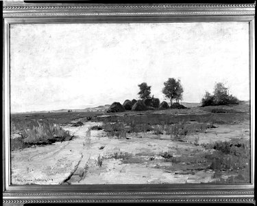 Charles Herbert Woodbury - Landscape with Haystacks - 1964.130 - Harvard Art Museums