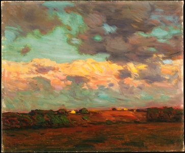 Charles Harold Davis - Clouds after Storm - 1927.213 - Fogg Museum. Free illustration for personal and commercial use.