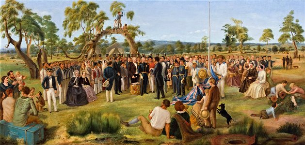 Charles Hill - The Proclamation of South Australia 1836 - Google Art Project. Free illustration for personal and commercial use.