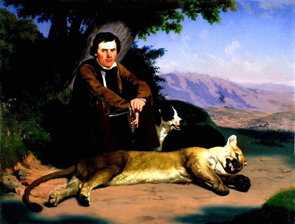 Charles Christian Nahl - Peter Quivey and the Mountain Lion - Google Art Project