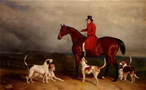 Charles Hancock (1802-1877) - James 'The Young Commodore' Watson (1767–1850), on a Hunter, with Hounds - 216387 - National Trust
