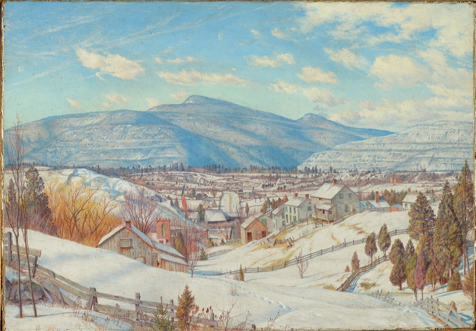 Charles Herbert Moore - High Peak and Round Top (Catskill) in Winter - y1953-35 - Princeton University Art Museum