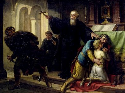 Charles Landseer (circle) The assassination