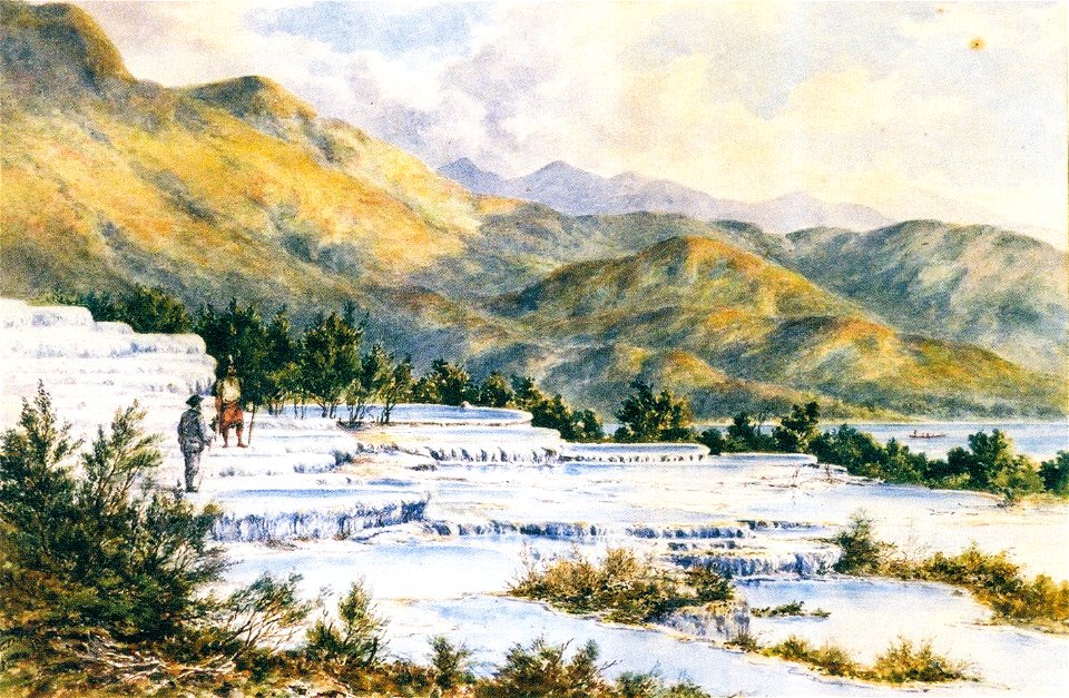Charles Decimus Barraud - The lower basin of the White Terrace Rotomahana