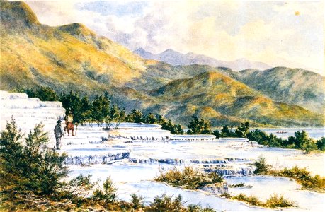 Charles Decimus Barraud - The lower basin of the White Terrace Rotomahana