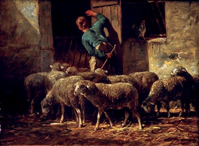 Charles Emile Jacque - retour du troupeau - Tweed museum