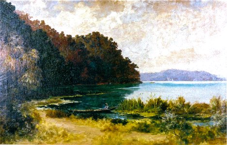 Charles Henry Howorth - Lake Rotoehu, near Rotorua. Free illustration for personal and commercial use.
