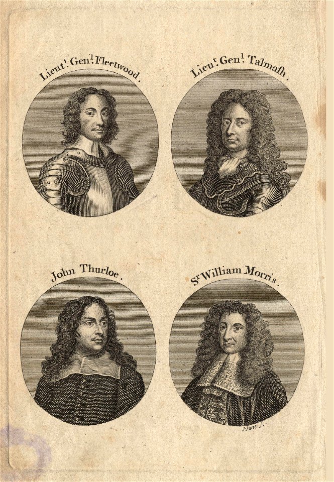 Charles Fleetwood; Thomas Tollemache (Talmash); John Thurloe; Sir William Morice by John June