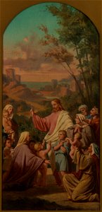 Charles Emile Hippolyte (dit Émile Vernet-Lecomte) Lecomte-Vernet - Esquisse pour l'église Saint-Louis-en-l'Ile , Laissez venir à moi les petits enfants. - PDUT1804 - Musée des Beaux-Arts de la ville de Paris