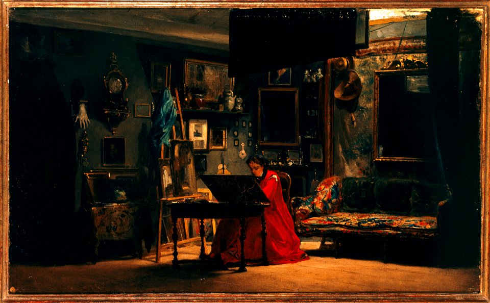 Charles Giraud - La princesse Mathilde (1820-1904) dans son atelier, rue de Courcelles - P1495 - Musée Carnavalet