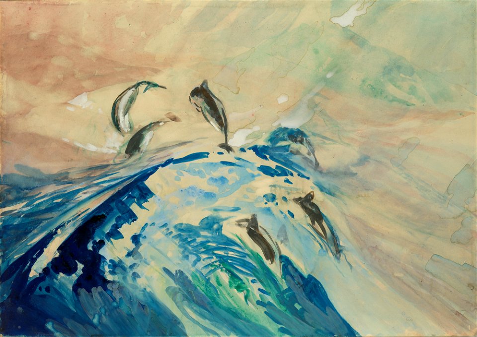 Charles Herbert Woodbury - Porpoises - P11e2 - Isabella Stewart Gardner Museum