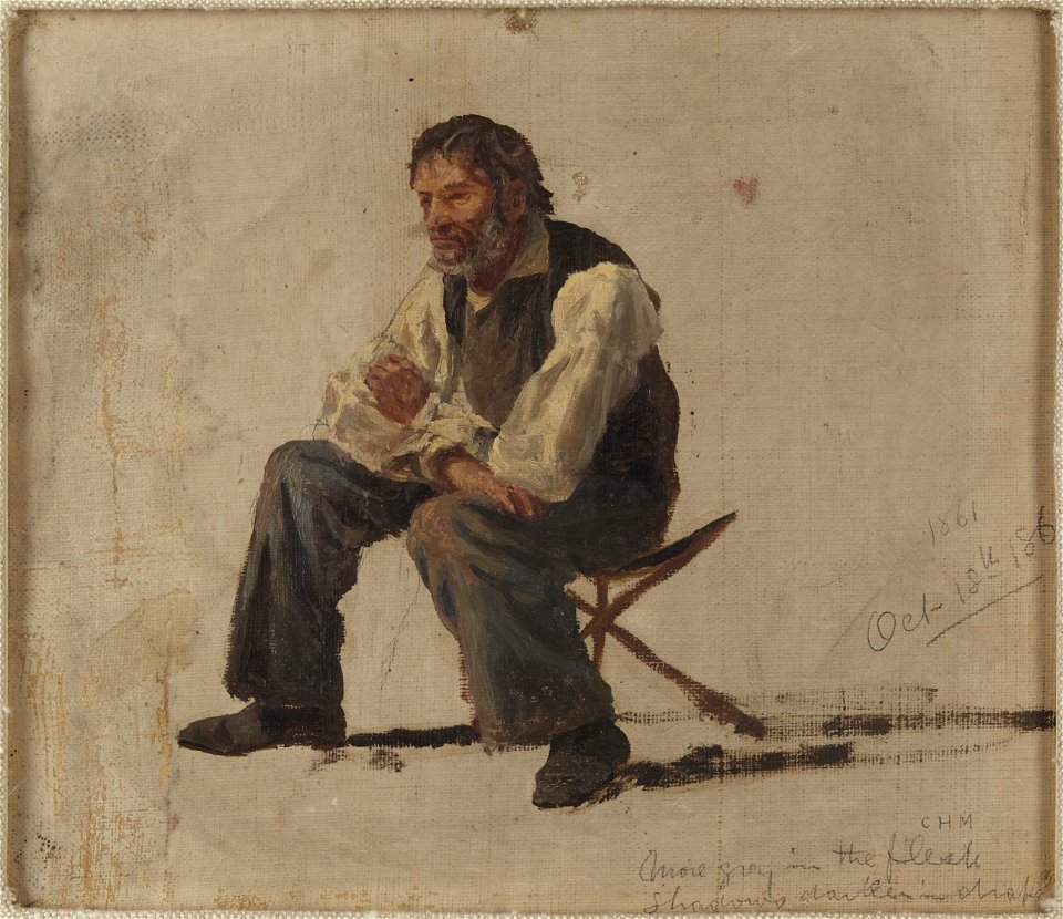 Charles Herbert Moore - Seated Man - y1950-6 - Princeton University Art Museum
