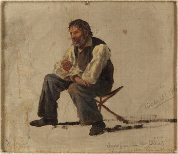 Charles Herbert Moore - Seated Man - y1950-6 - Princeton University Art Museum