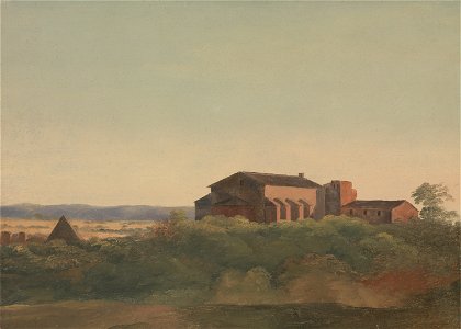 Charles Lock Eastlake - A View of the Church of S. Sabina and the Pyramid of Cestius, Rome - Google Art Project