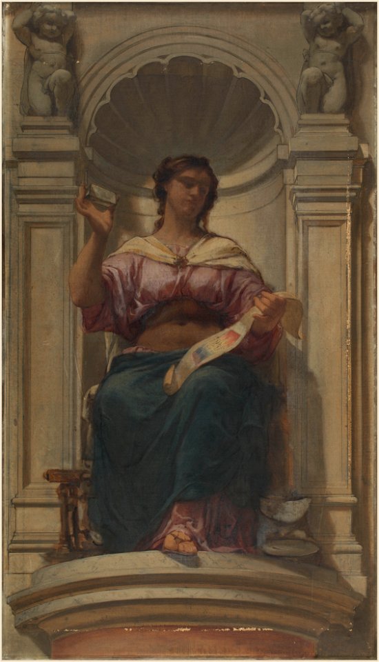 Charles Louis Lucien Muller - Esquisse pour la coupole du pavillon Denon au Louvre , l'observation (ou l'imprimerie) - PPP4682 - Musée des Beaux-Arts de la ville de Paris