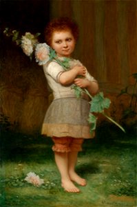 Charles Landelle Mädchen mit einem Malvenzweig