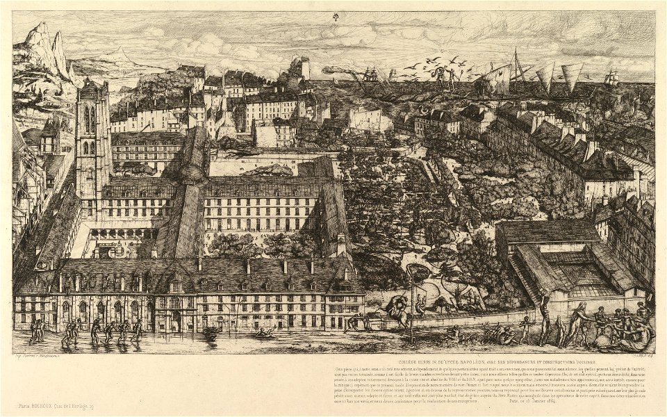 Charles Meryon, College Henri IV, 1863–64 I
