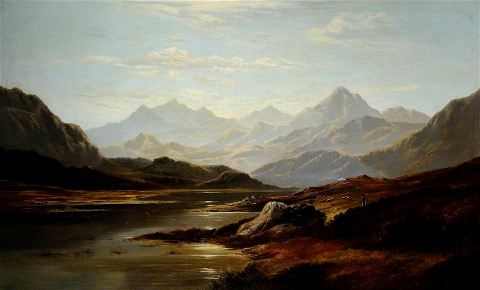 Charles Leslie (1835-1890) - Thirlmere Looking towards Helvellyn - 419347 - National Trust