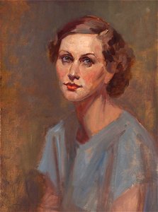 Charles Hay-Campbell - Portrait of Linley Lewis - Sarjeant Gallery