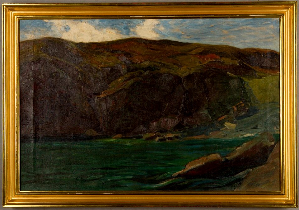 Charles Herbert Woodbury - Cliffs and Sea at Ogunquit, Maine - 1927.211 - Fogg Museum
