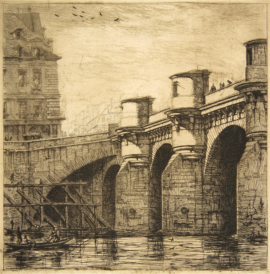 Charles Meryon, Pont-Neuf, Paris, 1853 n2