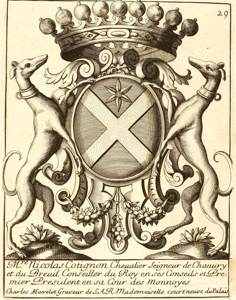 Charles Mavelot - Armoiries de Nicolas Cotignon