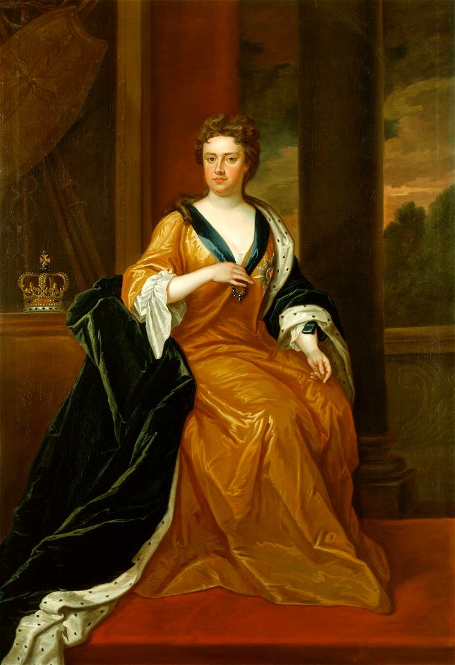 Charles Jervas (c. 1675-1739) - Queen Anne (1665-1714) after Kneller - RCIN 405676 - Royal Collection