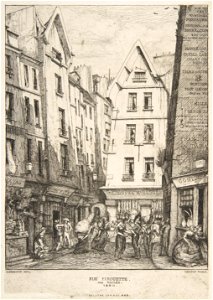 Charles Meryon, Rue Pirouette aux Halles, 1860