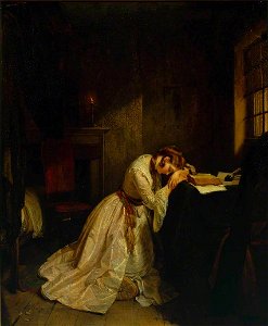 Charles Landseer (1799-1879) - Clarissa Harlowe in the Prison Room of the Sheriff's Office - N00408 - National Gallery