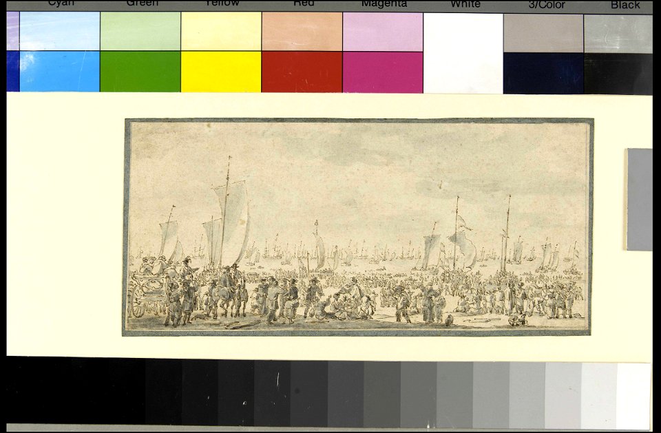 Charles II leaving Scheveningen, May 1660 RMG PW5524
