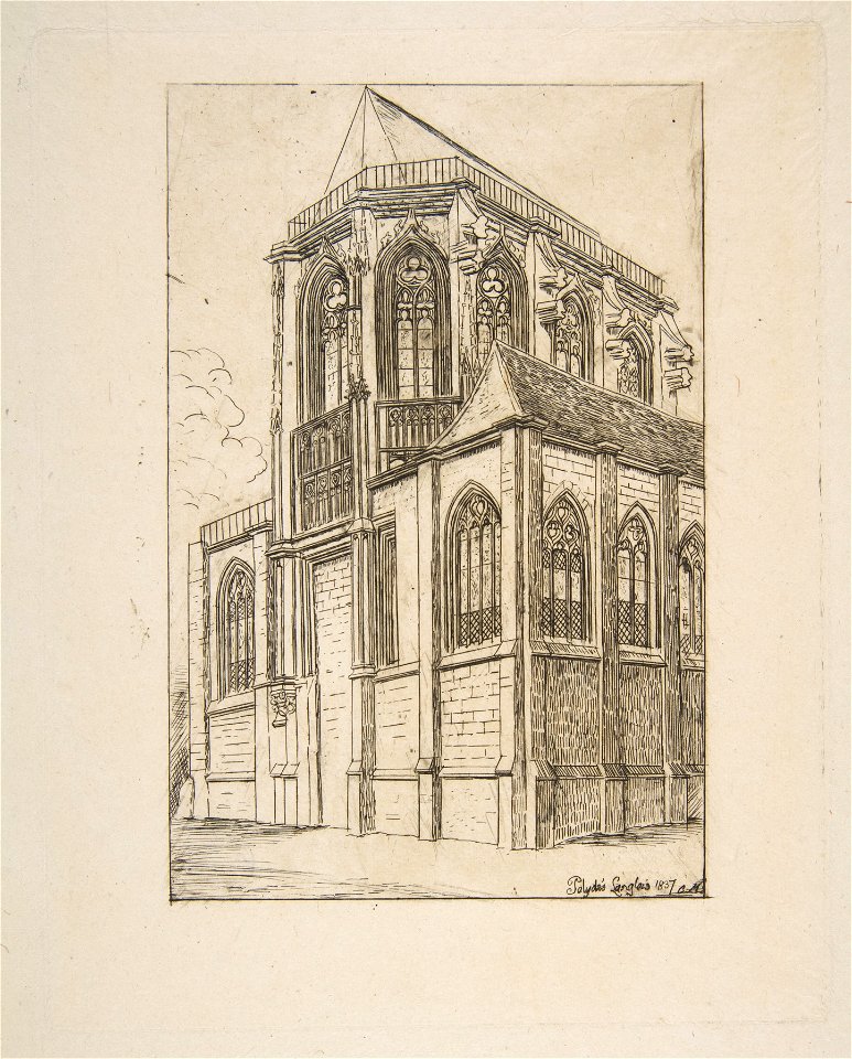 Charles Meryon, Chevet de St. Martin-sur-Renelle, 1860 - The Metropolitan Museum of Art
