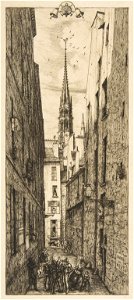 Charles Meryon, La Rue des Chantres, 1862