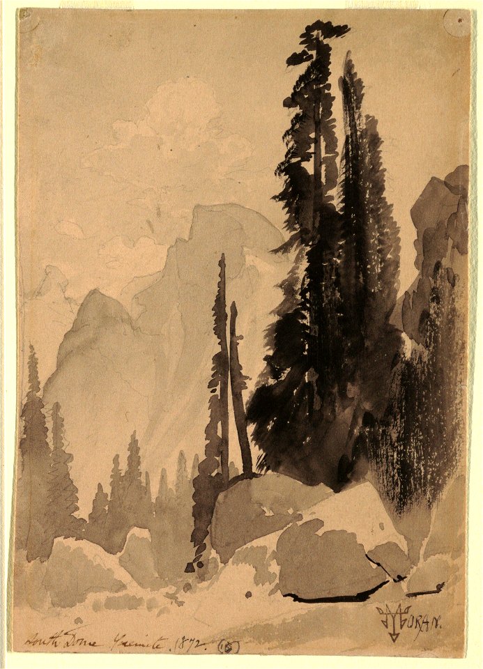 Drawing, Half Dome, Yosemite, 1872 (CH 18189493)