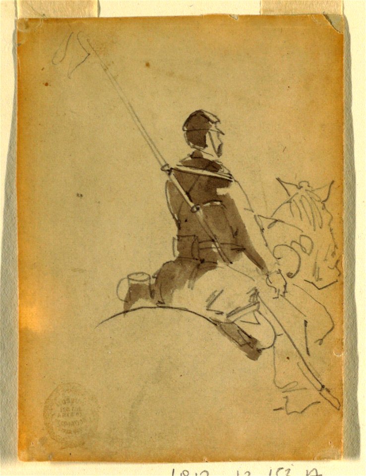 Drawing, Lancer on Horseback, 1862 (CH 18173993)