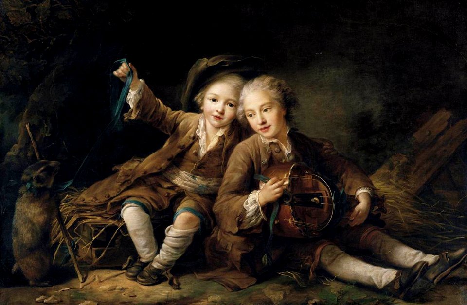 Drouais, François-Hubert - The Children of the Duc de Bouillon - 1756
