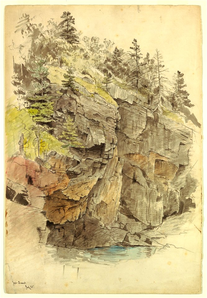 Drawing, Rock Wall, Near Otter Cliffs, Mt. Desert, 1859 (CH 18395005)