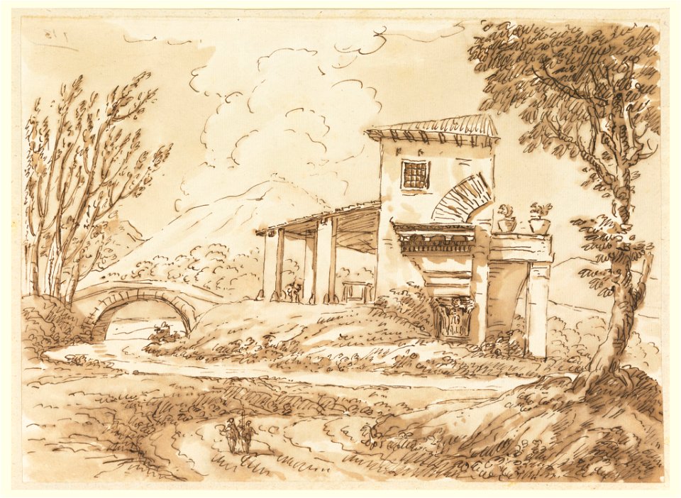 Drawing, Landscape with Villa, 1750–60 (CH 18128061)