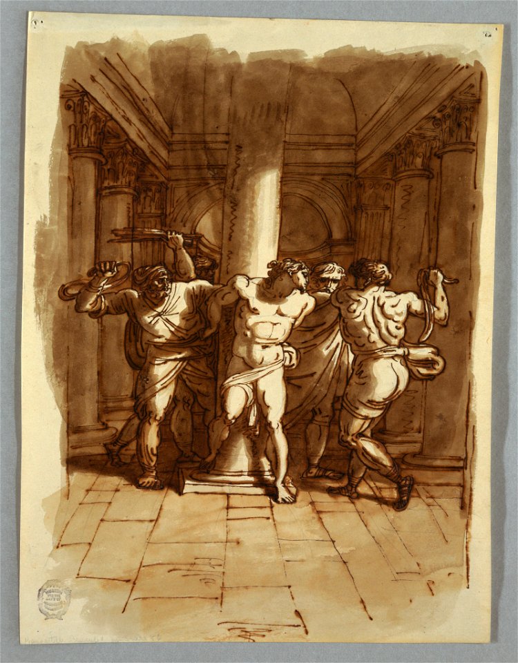 Drawing, Sketchbook Page- Flagellation of Christ, 1810–15 (CH 18109429)