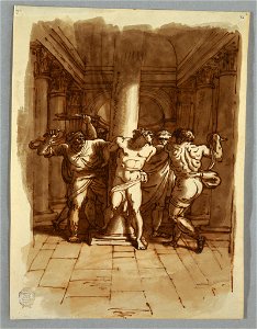 Drawing, Sketchbook Page- Flagellation of Christ, 1810–15 (CH 18109429)