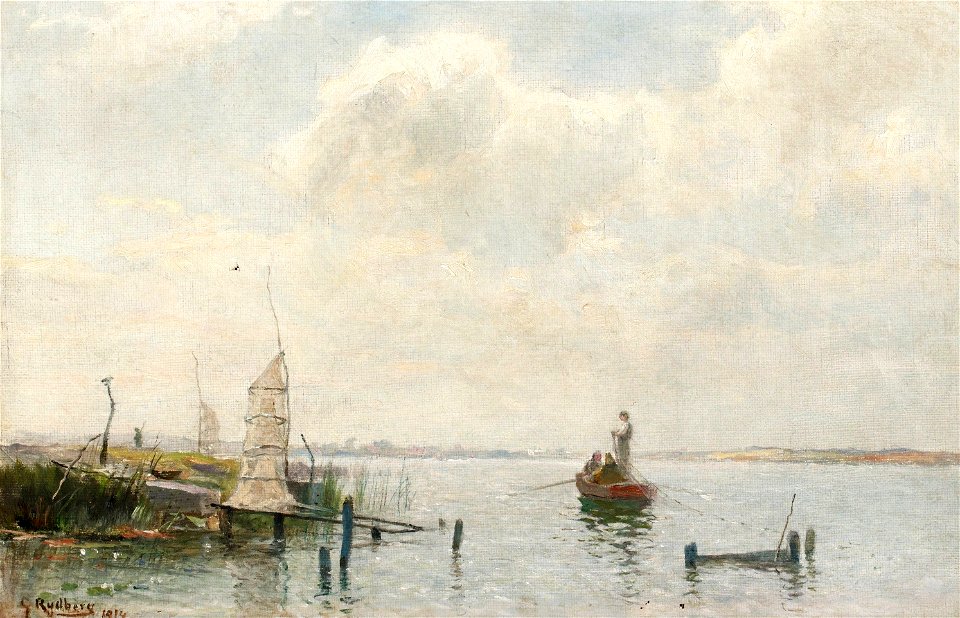 Gustaf Rydberg - Nätutläggning på Ringsjön