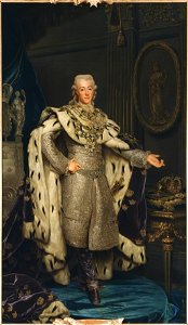 Gustav III (1746-1792), King of Sweden, in coronation-robes (Alexander Roslin) - Nationalmuseum - 15330